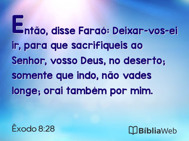 Êxodo 8:28 em imagem para compartilhar