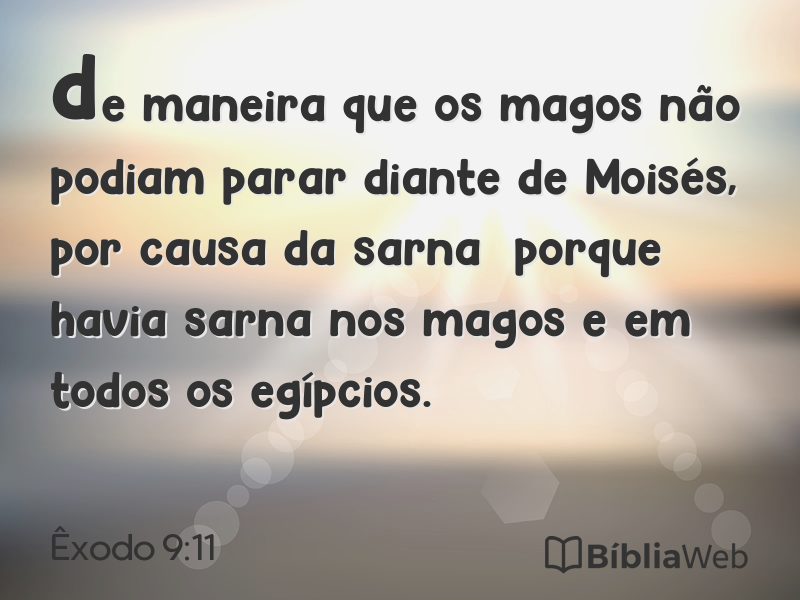Êxodo 9:11 em imagem para compartilhar