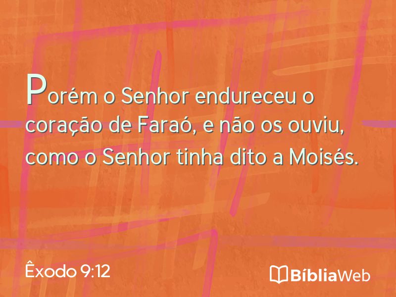 Êxodo 9:12 em imagem para compartilhar