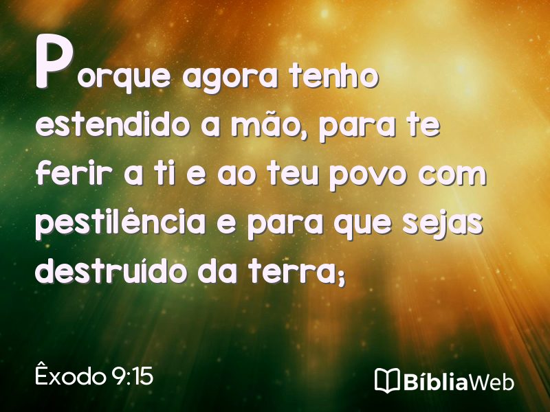 Êxodo 9:15 em imagem para compartilhar