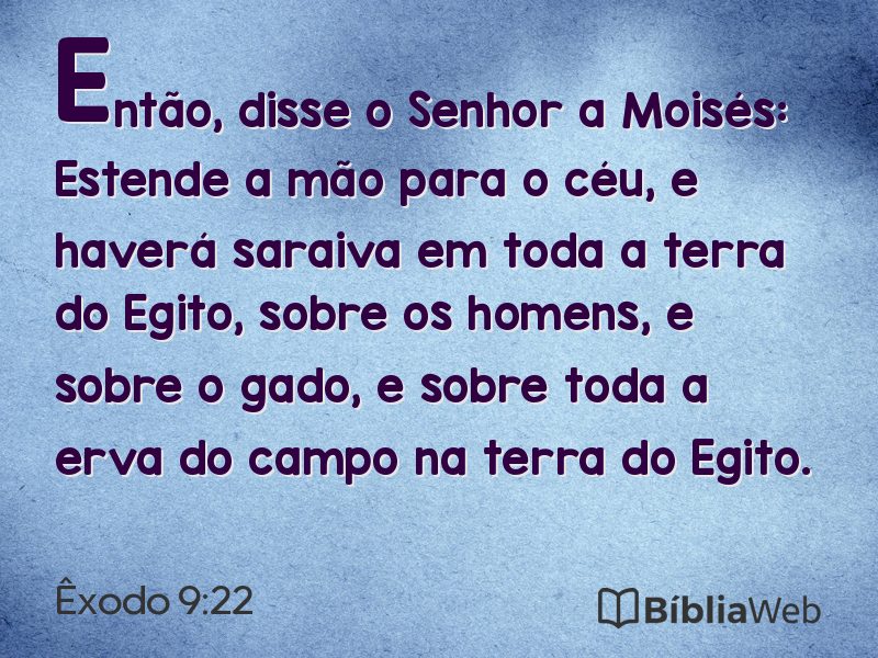 Êxodo 9:22 em imagem para compartilhar