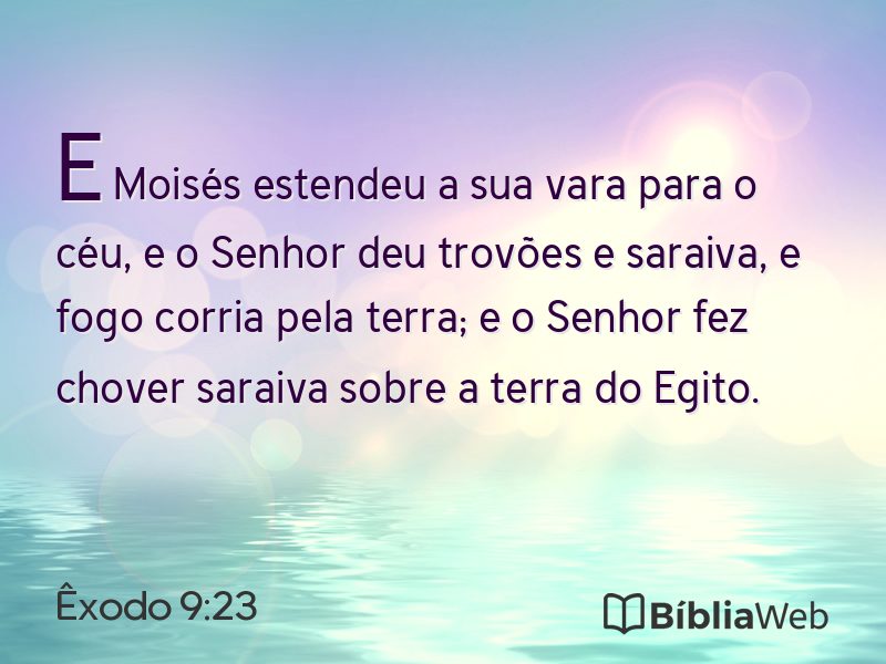 Êxodo 9:23 em imagem para compartilhar