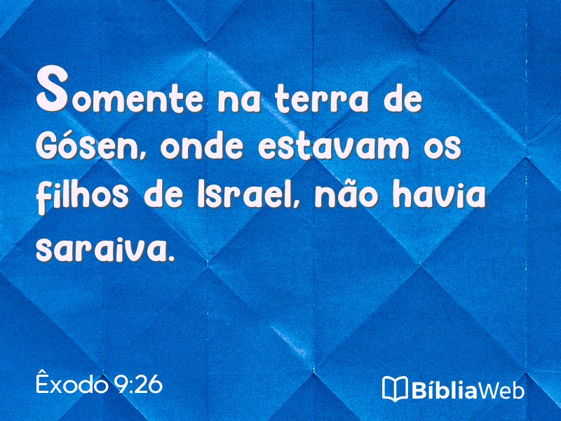 Êxodo 9:26 em imagem para compartilhar