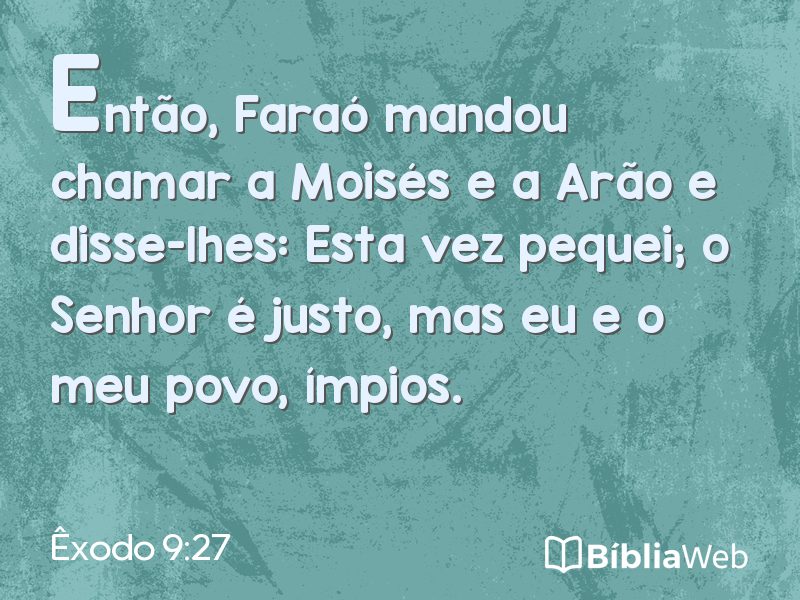 Êxodo 9:27 em imagem para compartilhar