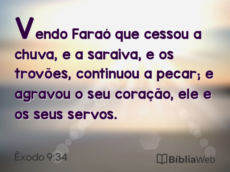 Êxodo 9:34 em imagem para compartilhar