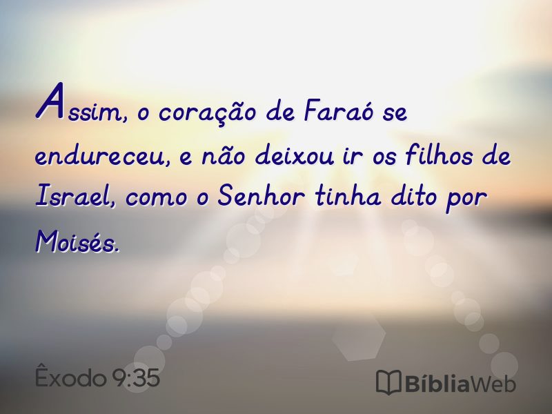 Êxodo 9:35 em imagem para compartilhar