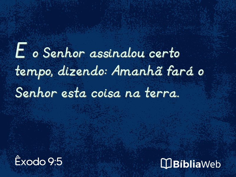 Êxodo 9:5 em imagem para compartilhar