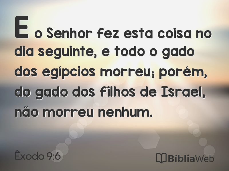 Êxodo 9:6 em imagem para compartilhar