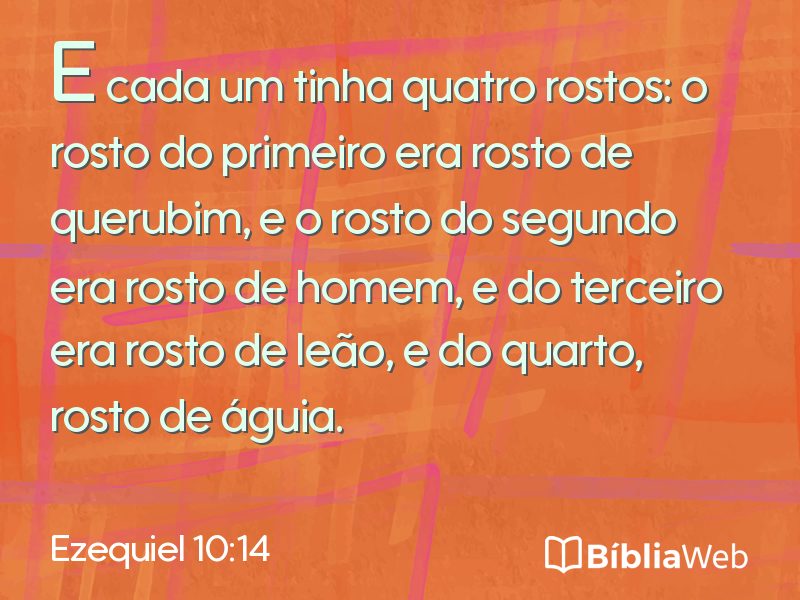 Ezequiel 10:14 em imagem para compartilhar