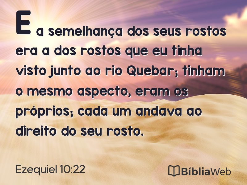 Ezequiel 10:22 em imagem para compartilhar