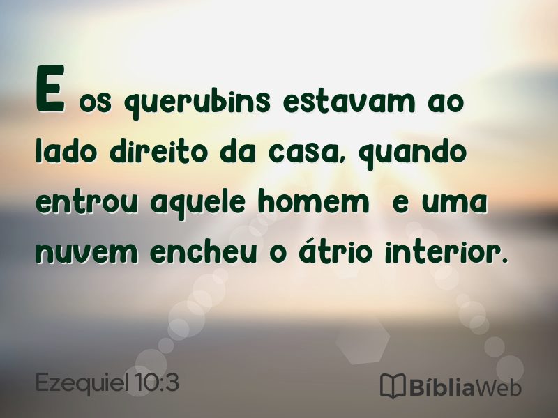 Ezequiel 10:3 em imagem para compartilhar