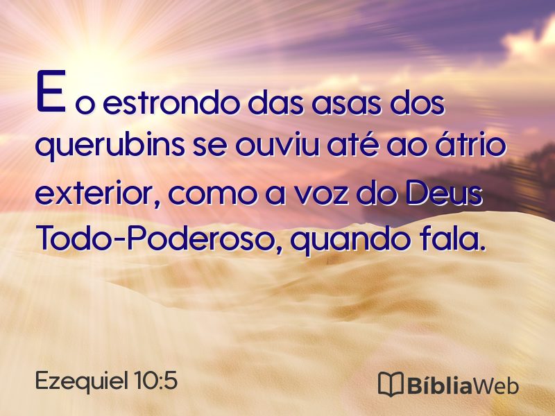 Ezequiel 10:5 em imagem para compartilhar