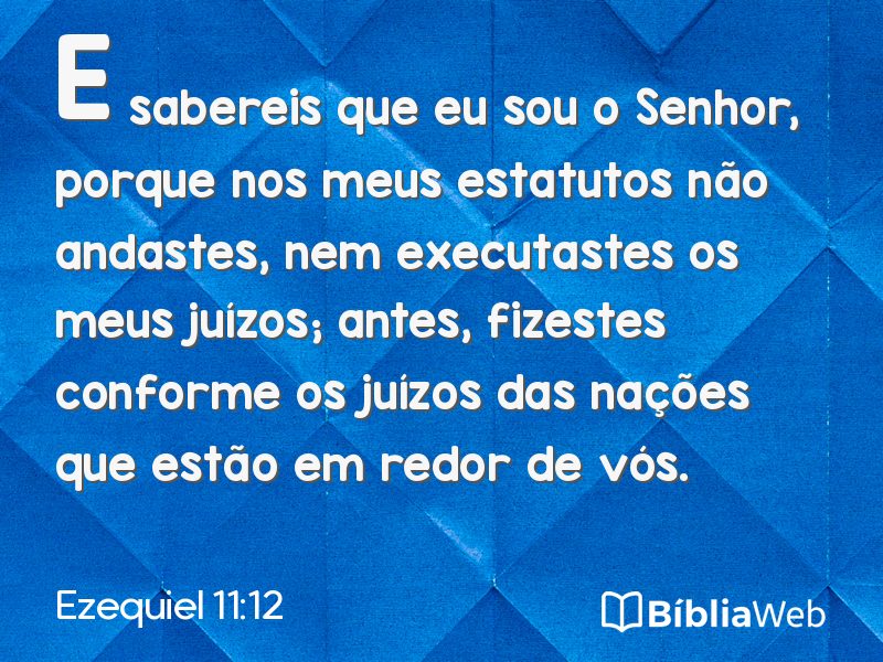 Ezequiel 11:12 em imagem para compartilhar