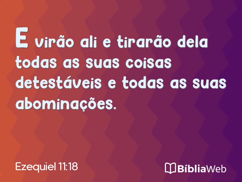 Ezequiel 11:18 em imagem para compartilhar
