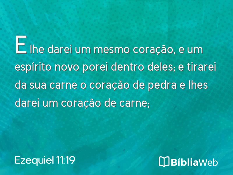 Ezequiel 11:19 em imagem para compartilhar