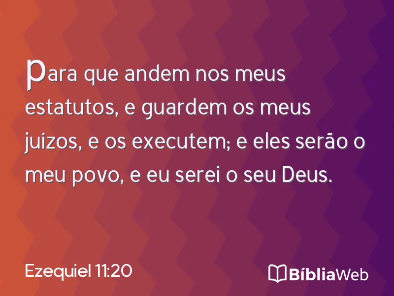 Ezequiel 11:20 em imagem para compartilhar