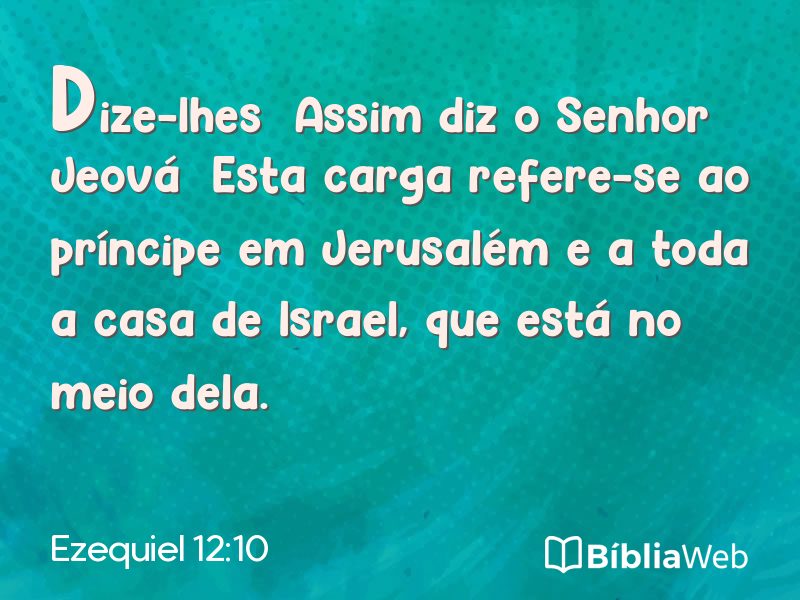 Ezequiel 12:10 em imagem para compartilhar