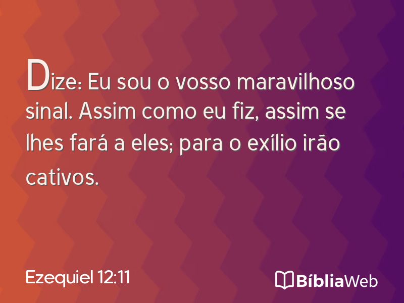 Ezequiel 12:11 em imagem para compartilhar