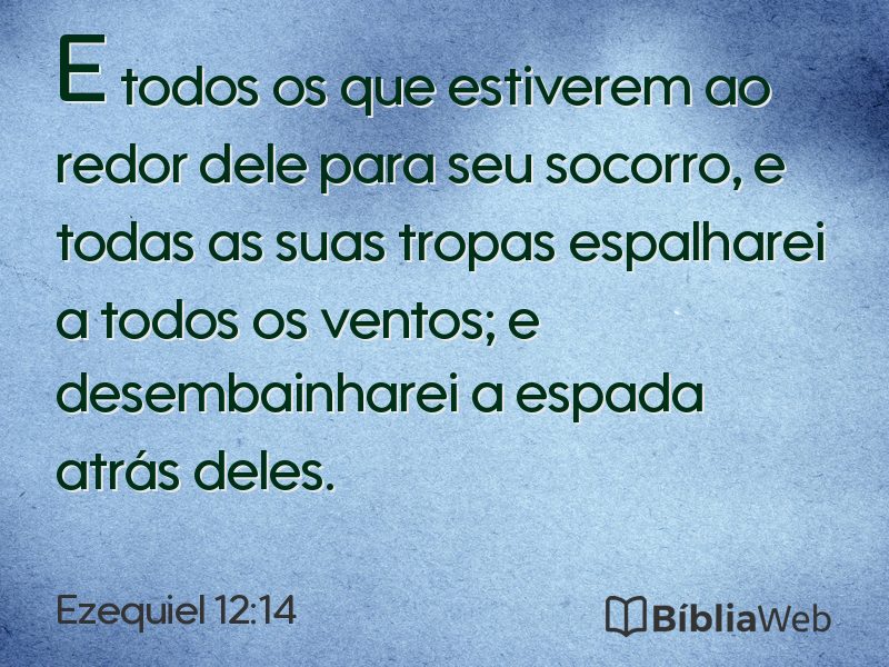 Ezequiel 12:14 em imagem para compartilhar