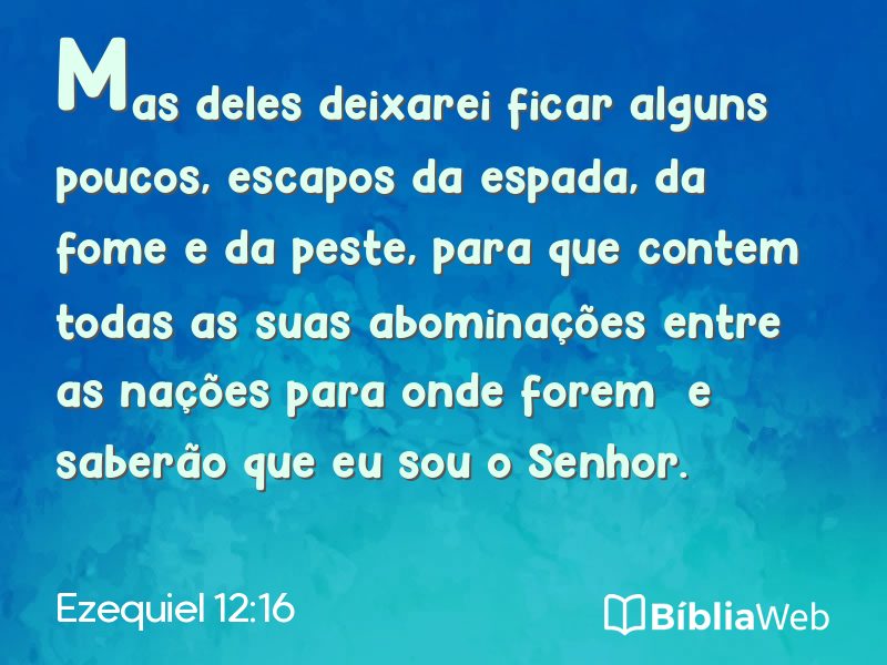 Ezequiel 12:16 em imagem para compartilhar