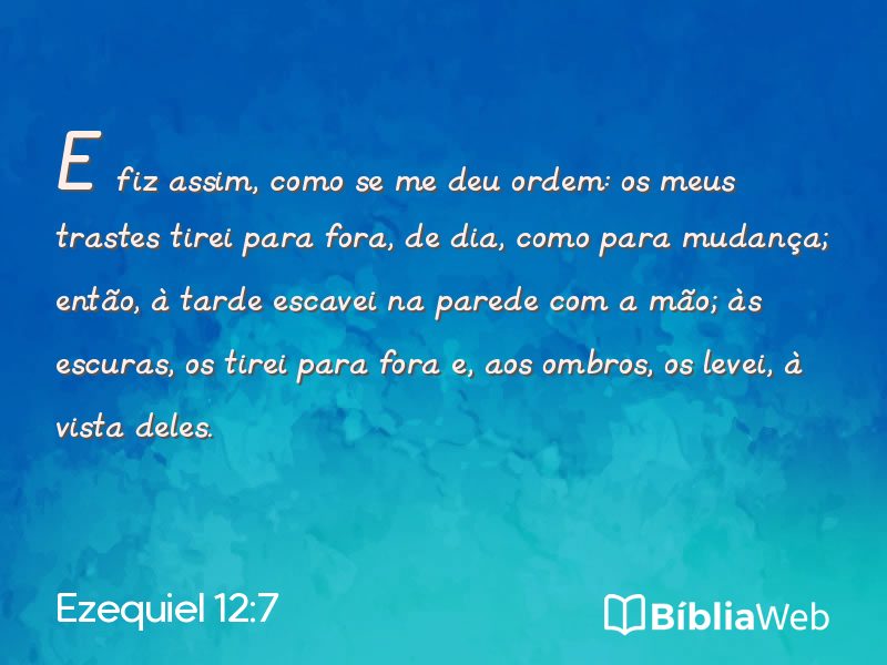 Ezequiel 12:7 em imagem para compartilhar
