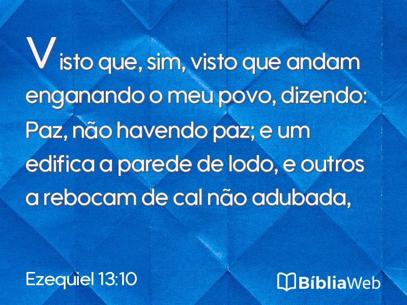 Ezequiel 13:10 em imagem para compartilhar