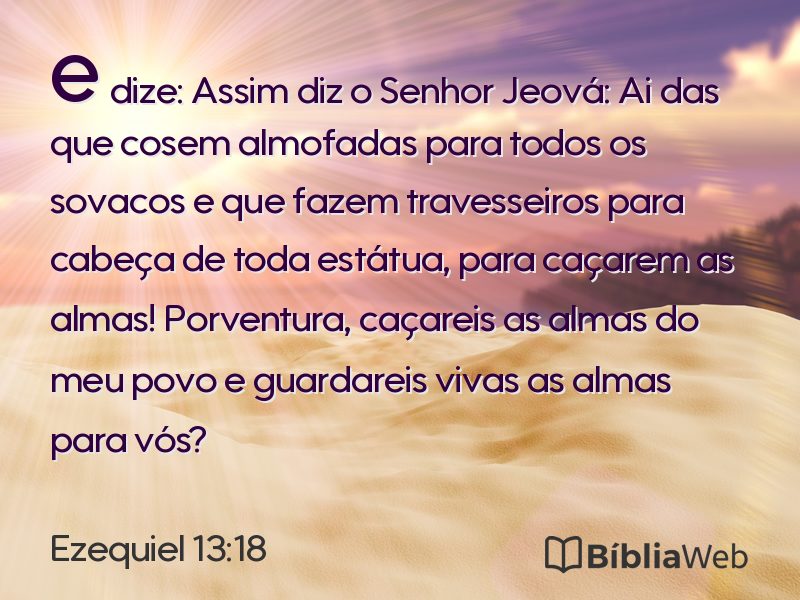 Ezequiel 13:18 em imagem para compartilhar