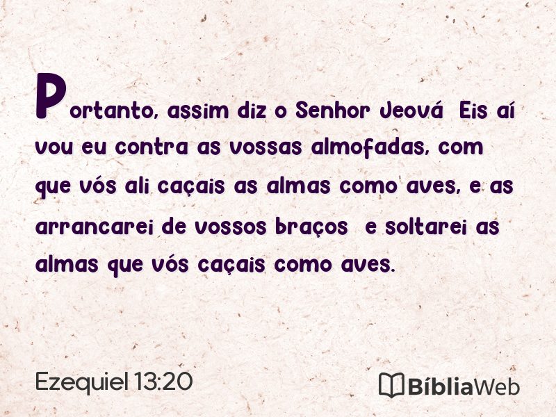 Ezequiel 13:20 em imagem para compartilhar
