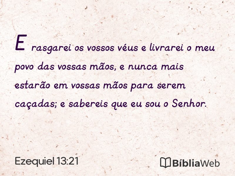 Ezequiel 13:21 em imagem para compartilhar