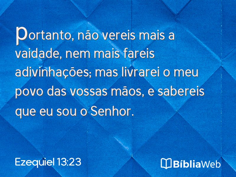 Ezequiel 13:23 em imagem para compartilhar