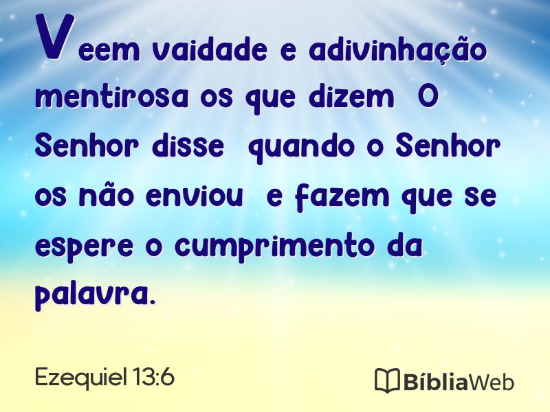 Ezequiel 13:6 em imagem para compartilhar