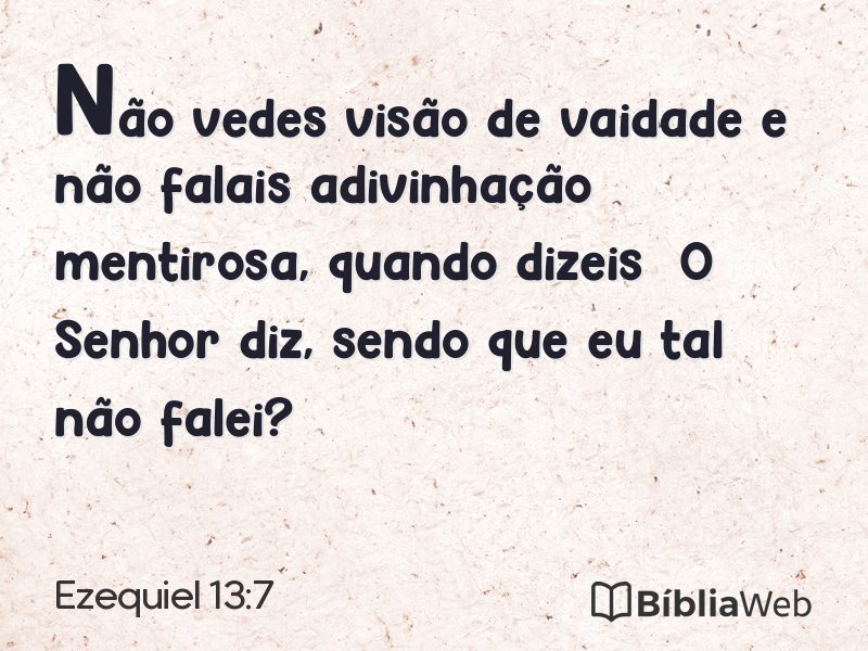 Ezequiel 13:7 em imagem para compartilhar