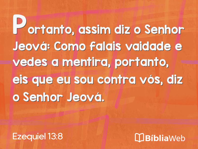 Ezequiel 13:8 em imagem para compartilhar