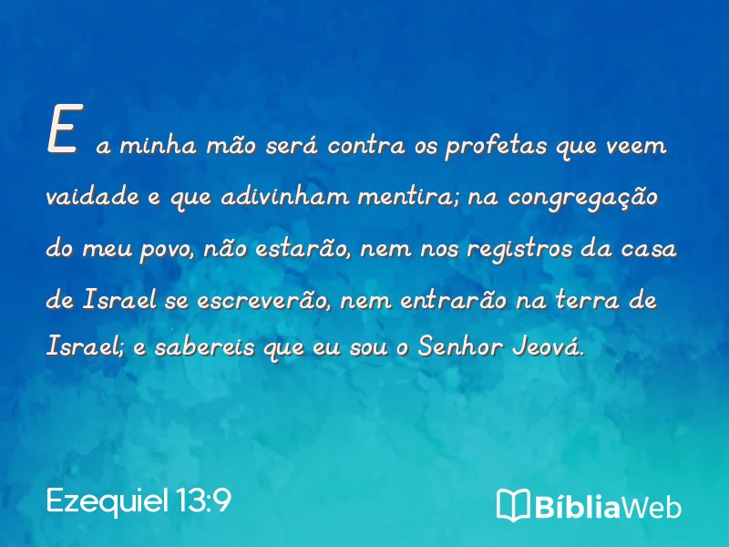 Ezequiel 13:9 em imagem para compartilhar