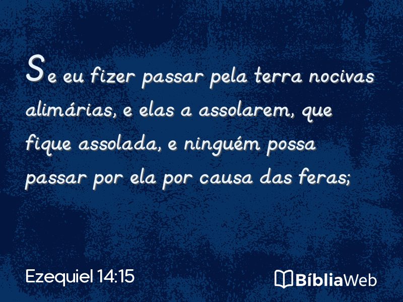 Ezequiel 14:15 em imagem para compartilhar