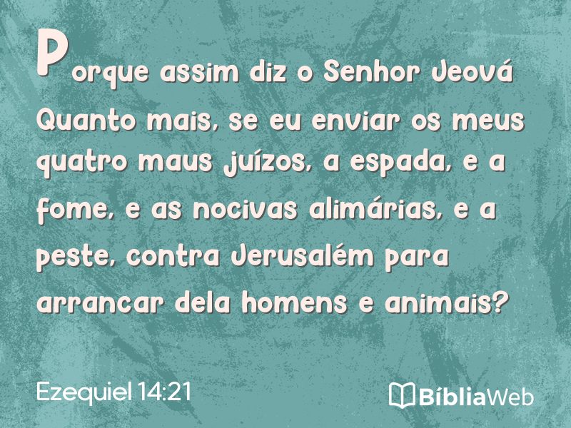 Ezequiel 14:21 em imagem para compartilhar