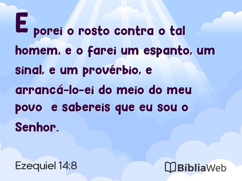 Ezequiel 14:8 em imagem para compartilhar