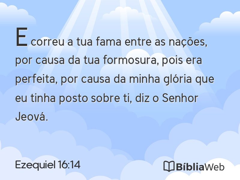 Ezequiel 16:14 em imagem para compartilhar