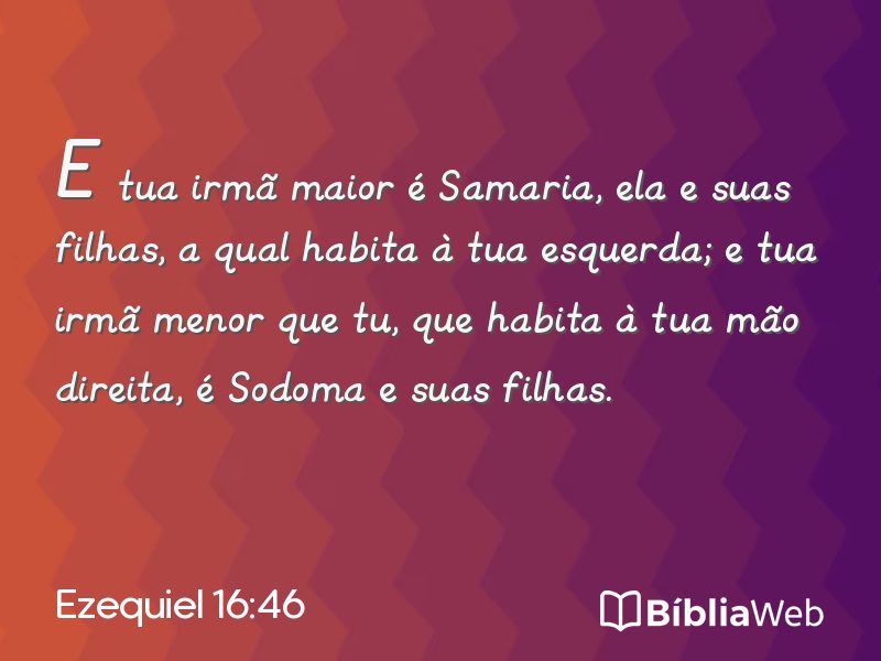 Ezequiel 16:46 em imagem para compartilhar