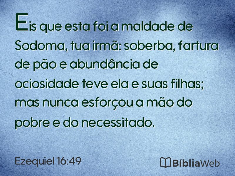 Ezequiel 16:49 em imagem para compartilhar