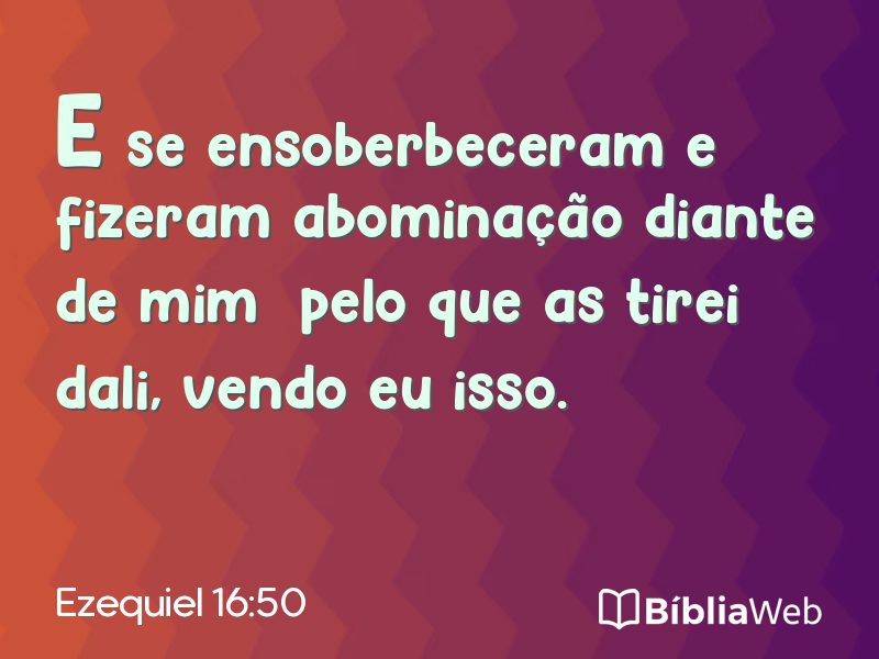 Ezequiel 16:50 em imagem para compartilhar