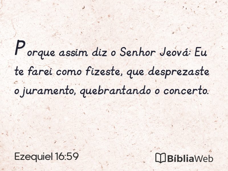 Ezequiel 16:59 em imagem para compartilhar