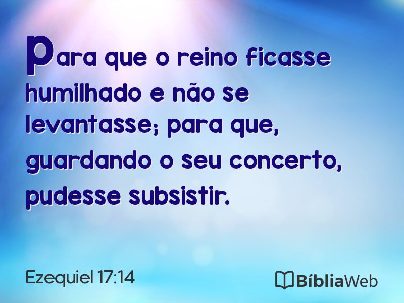 Ezequiel 17:14 em imagem para compartilhar