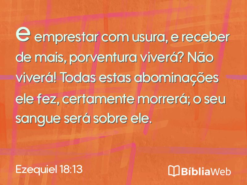 Ezequiel 18:13 em imagem para compartilhar