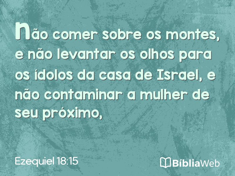 Ezequiel 18:15 em imagem para compartilhar
