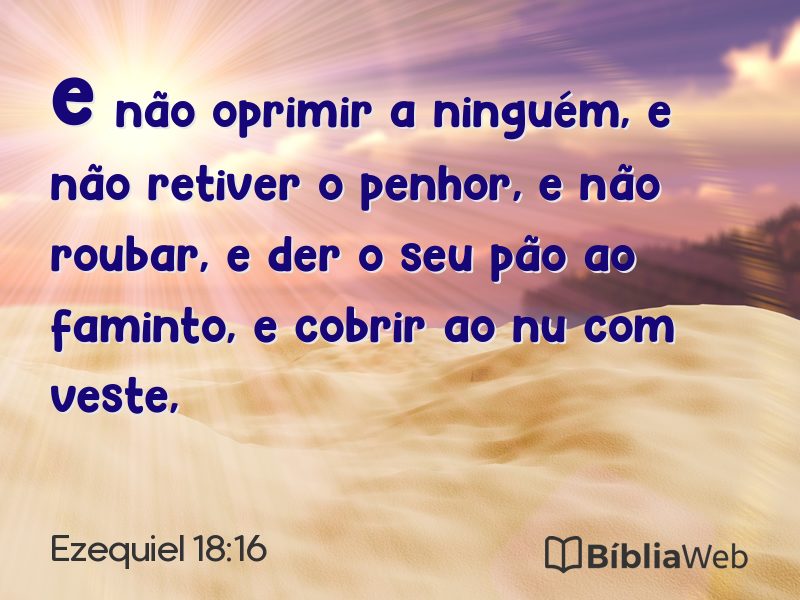 Ezequiel 18:16 em imagem para compartilhar