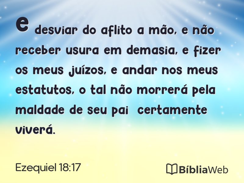 Ezequiel 18:17 em imagem para compartilhar
