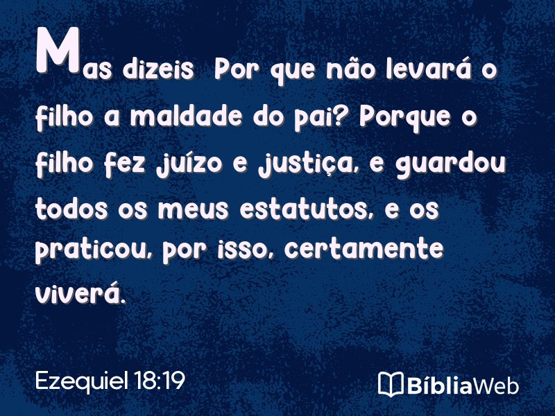Ezequiel 18:19 em imagem para compartilhar