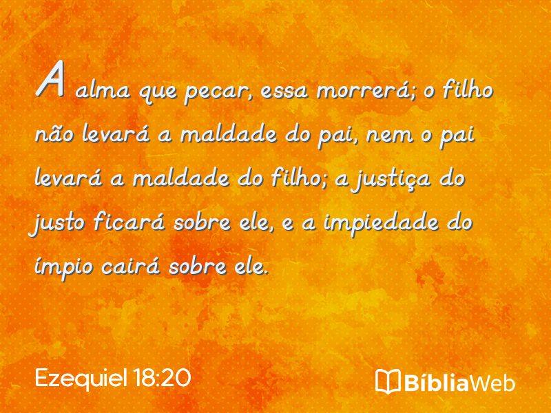 Ezequiel 18:20 em imagem para compartilhar