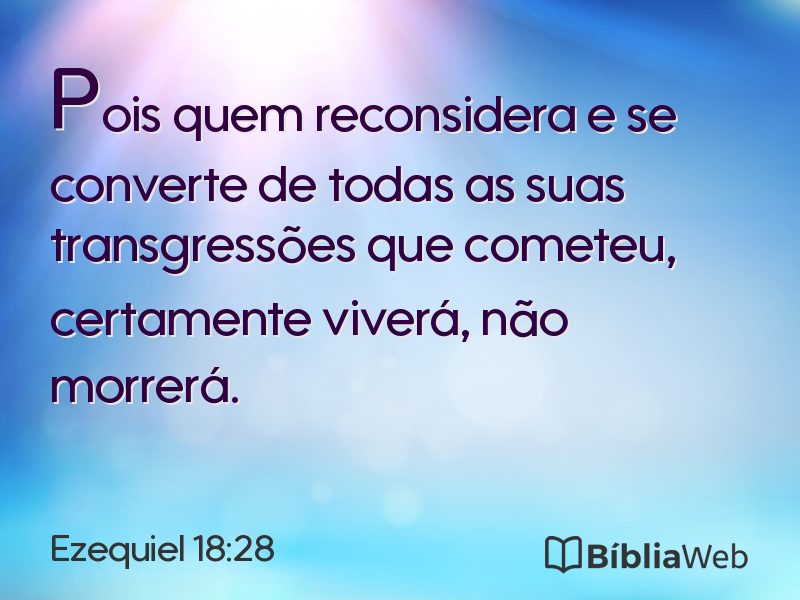 Ezequiel 18:28 em imagem para compartilhar